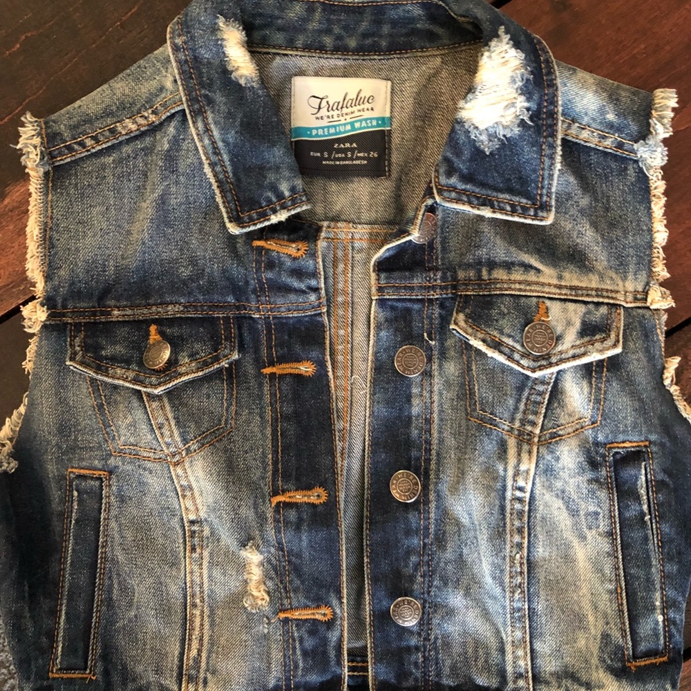 Denim vest jacket